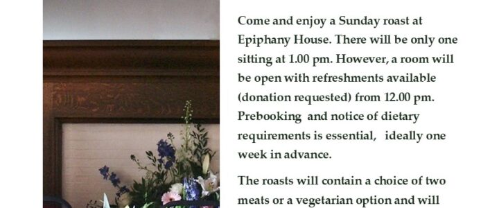 2024 dates for Sunday roasts at Epiphany House